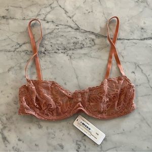 New ERES pink lace bra 34b NWT